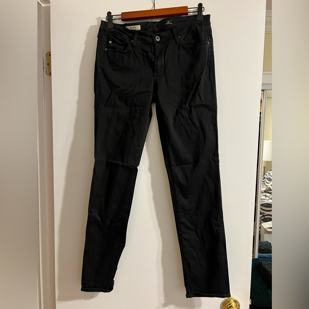 AG The Stilt Cigarette Leg Jeans Black